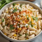 ditalini elote pasta salad served fresh
