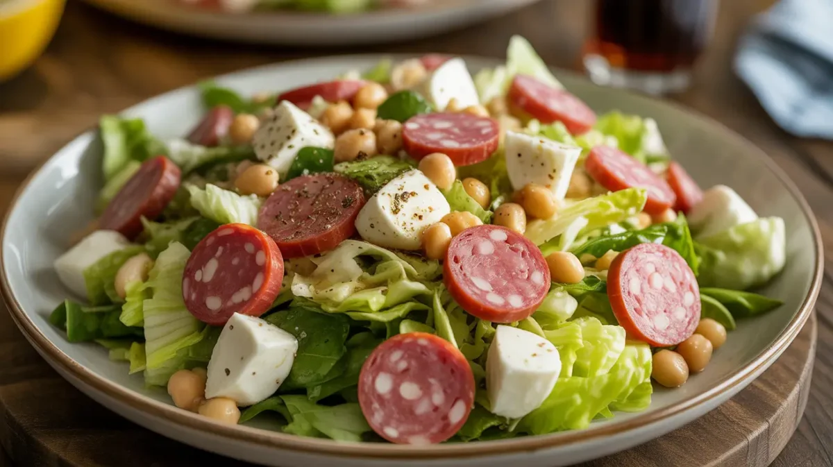La Scala restaurant chopped salad fresh close-up