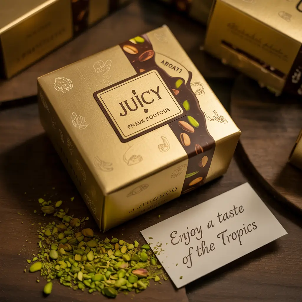 Dubai luxury pistachio milk chocolate gift box