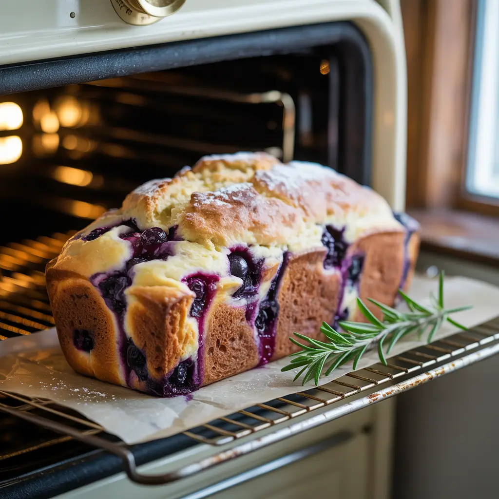 lemon and blueberry bread