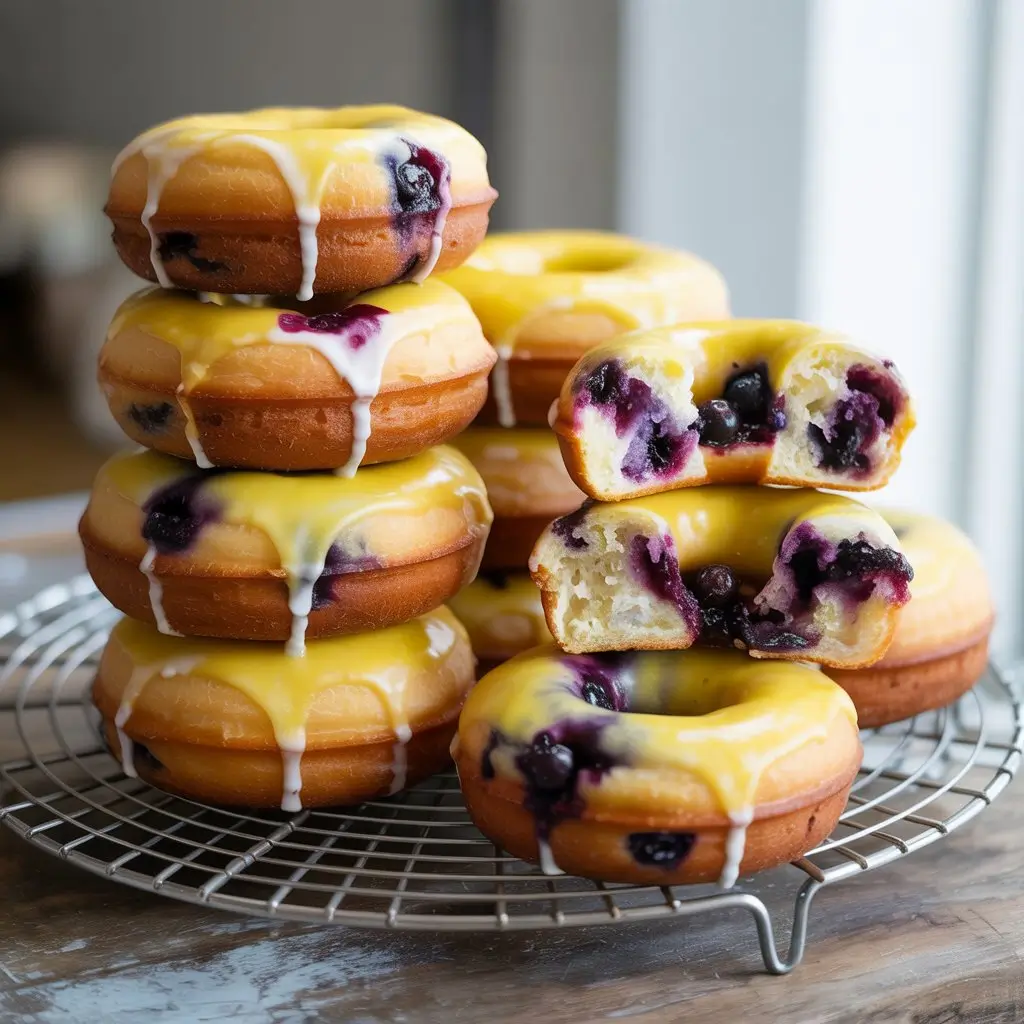 blueberry lemon doughnuts