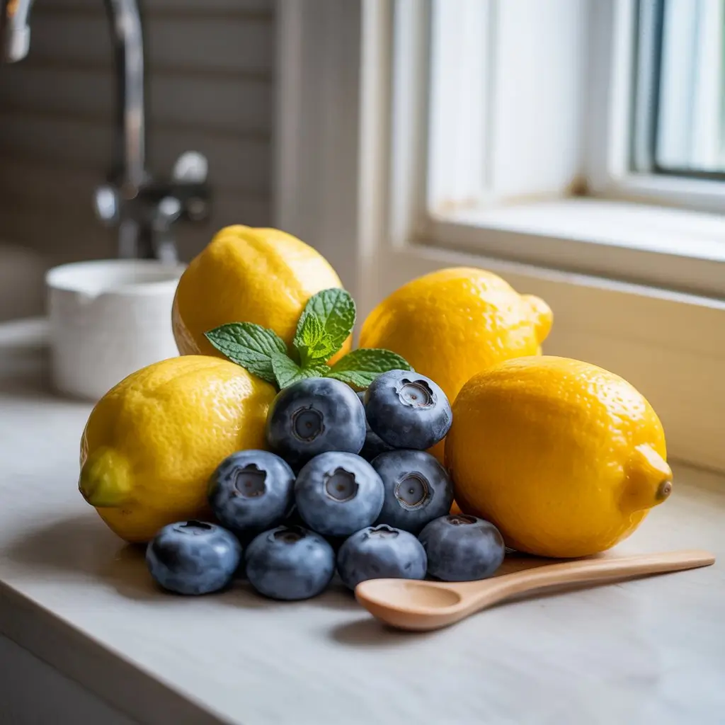 easy blueberry and lemon muffins
