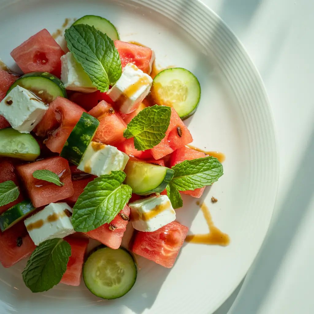 Watermelon flush diet meal plan salad recipe