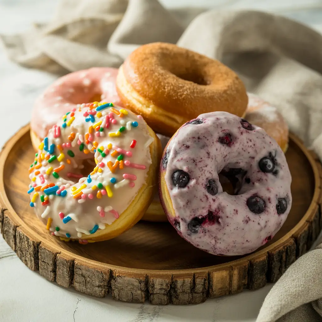 assorted legendary protein donut flavors