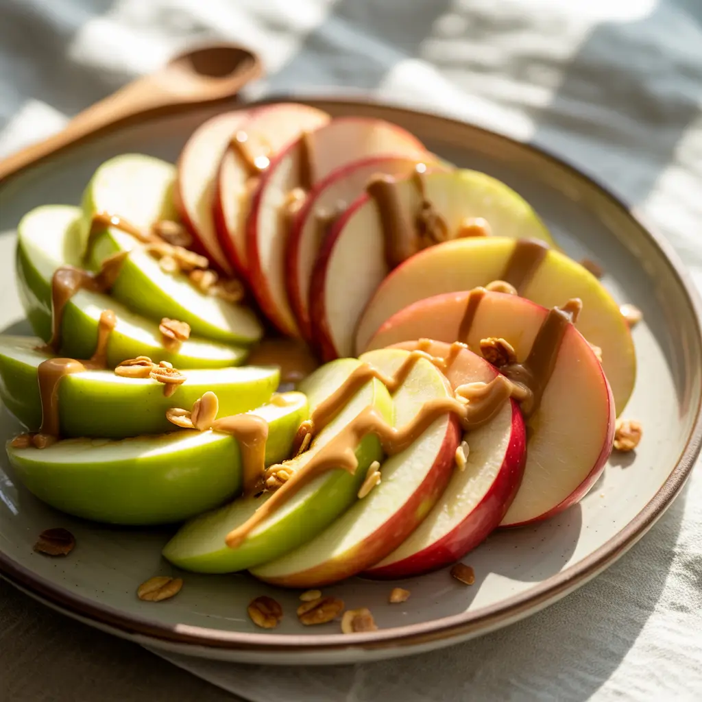 Healthy fruit snacks recipes apple slices with nut butter