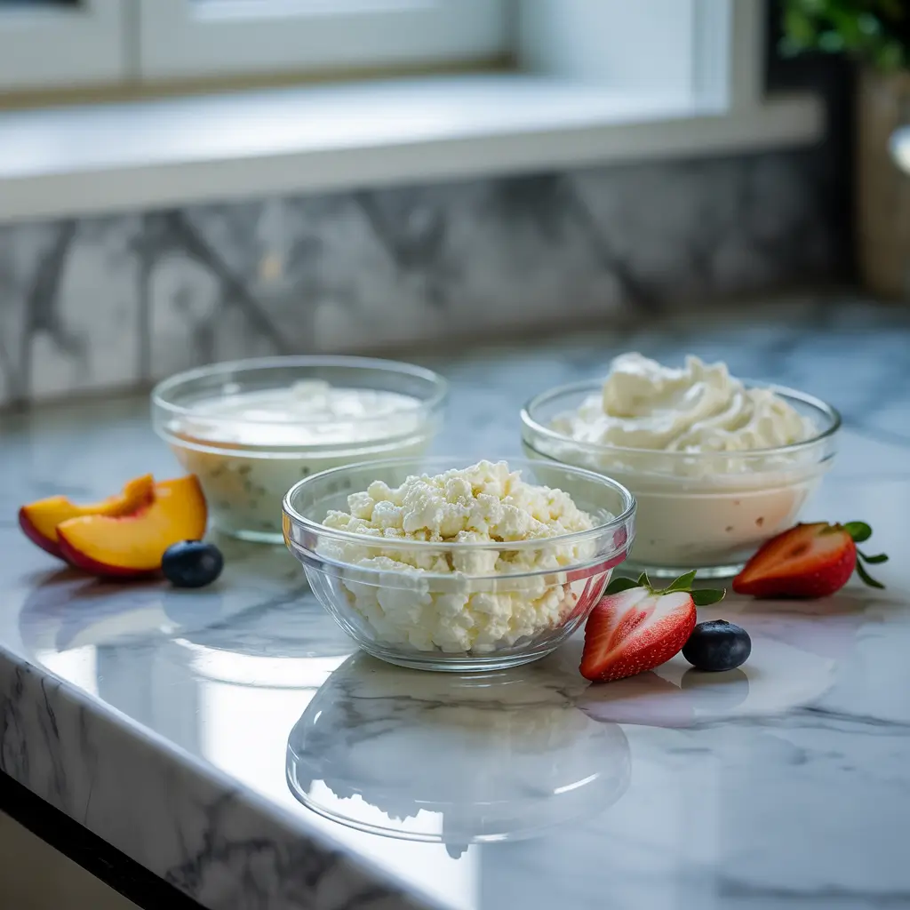 types of cottage cheese for fruit comparison