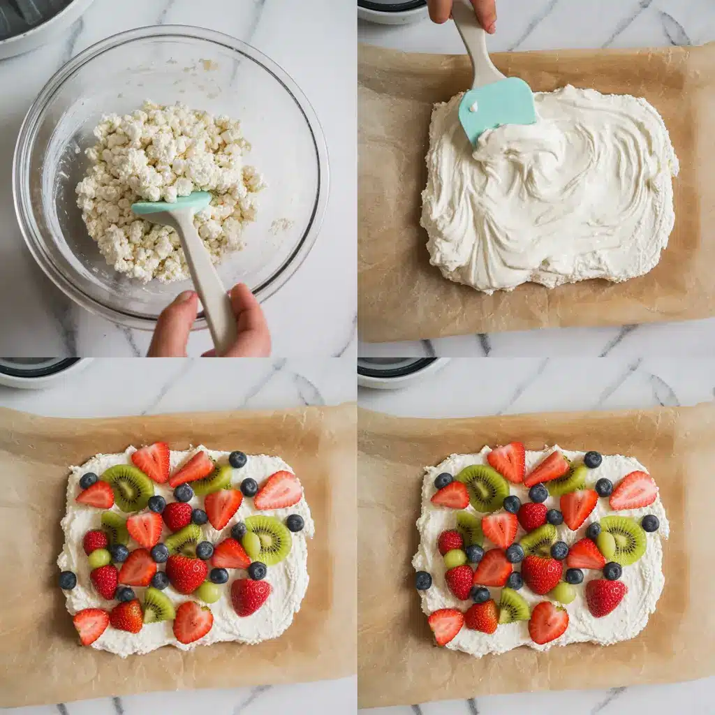 How to make cottage cheese bark step-by-step process photo