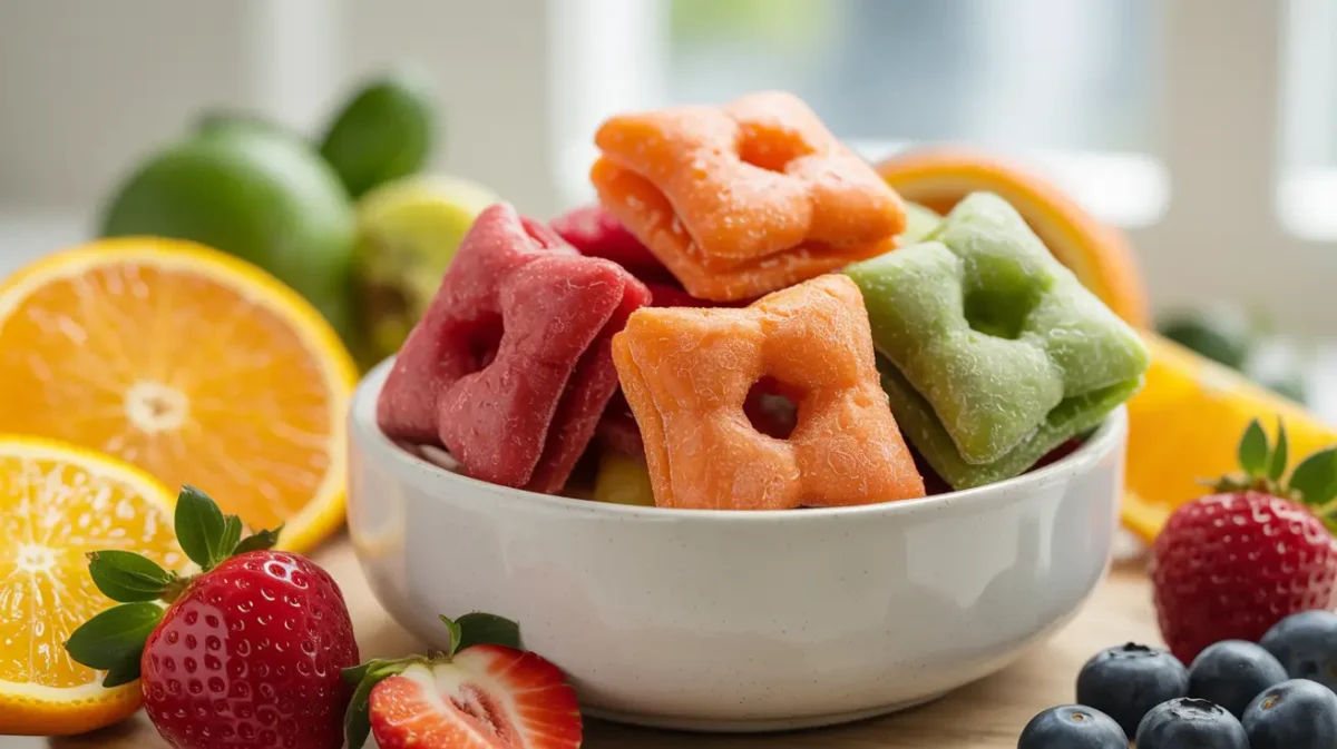 Juice Plus fruit snacks colorful gummies made from fruits and vegetables