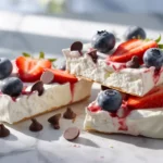 Cottage Cheese Bark Recipe high protein frozen dessert with fruit and chocolate