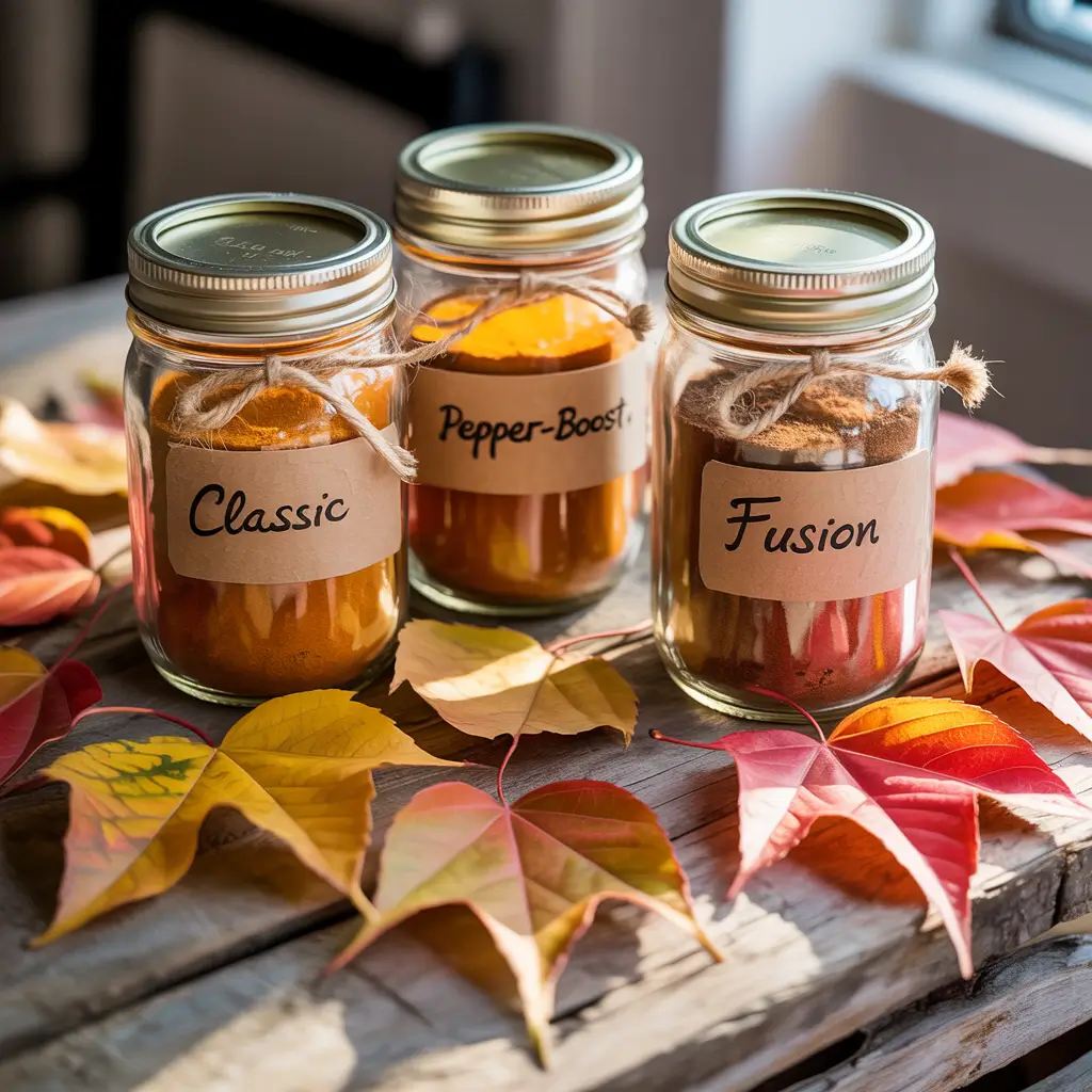 homemade spice in pumpkin spice latte blends classic pepper boost fusion