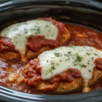 crockpot chicken parmesan slow cooker recipe close-up