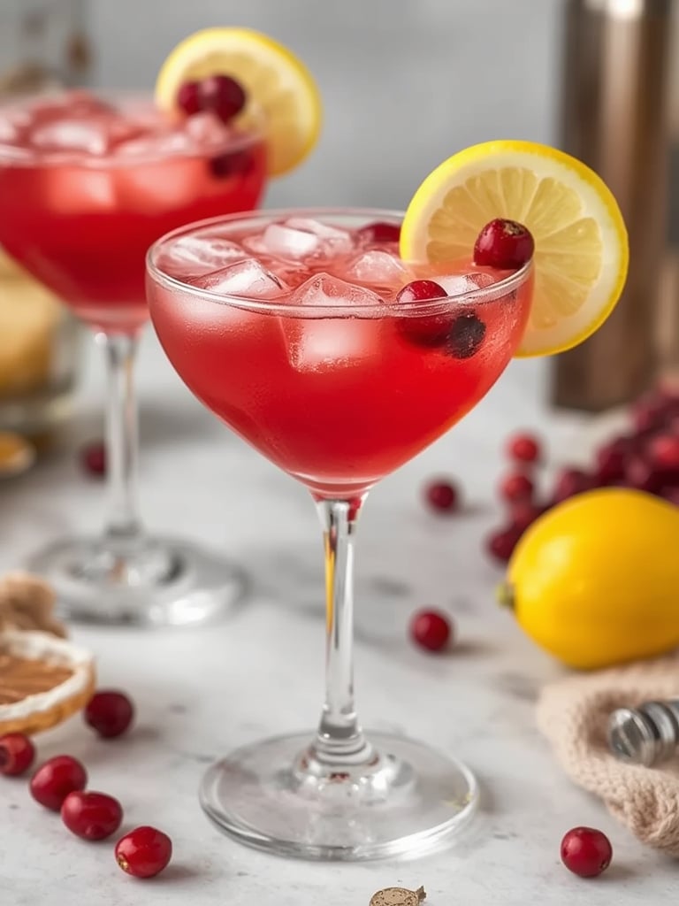 Cranberry Lemon Drop Cocktails