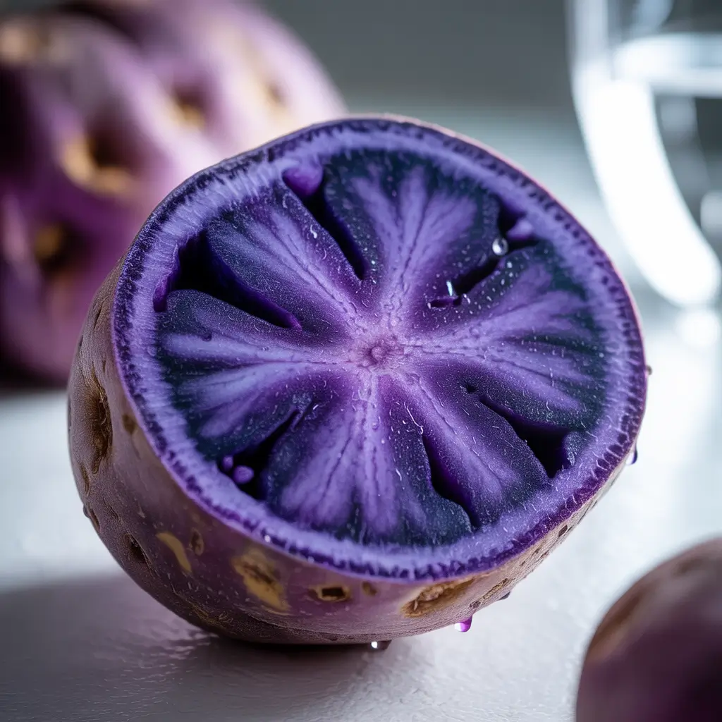 Anthocyanins in Purple Majesty potatoes causing purple color