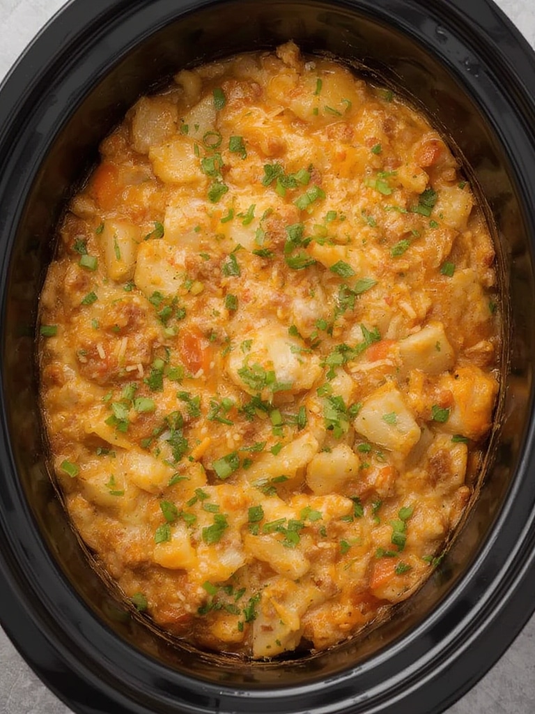 Slow Cooker Cowboy Potato Casserole