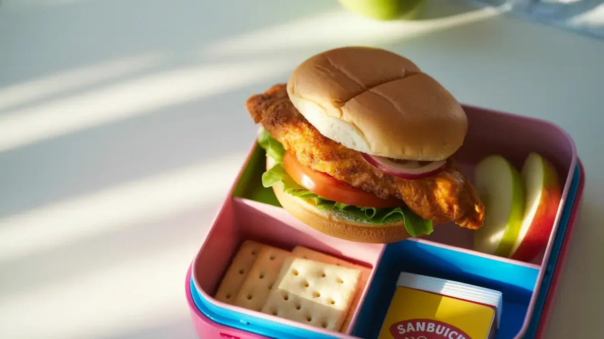 chicken sandwich school lunch