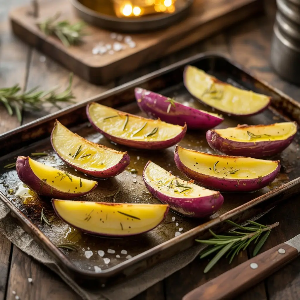 roasted purple potatoes keep their purple color