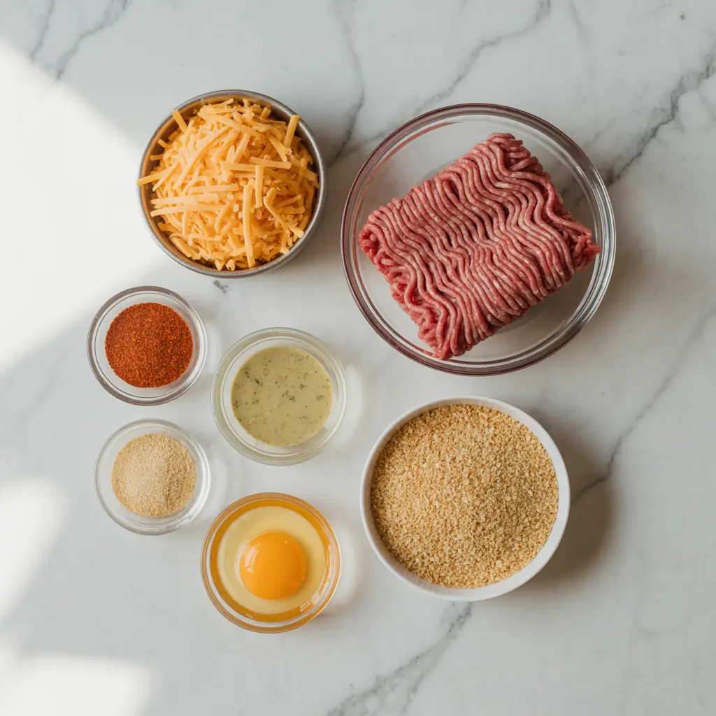 Taco Ranch Bites ingredients on kitchen counter