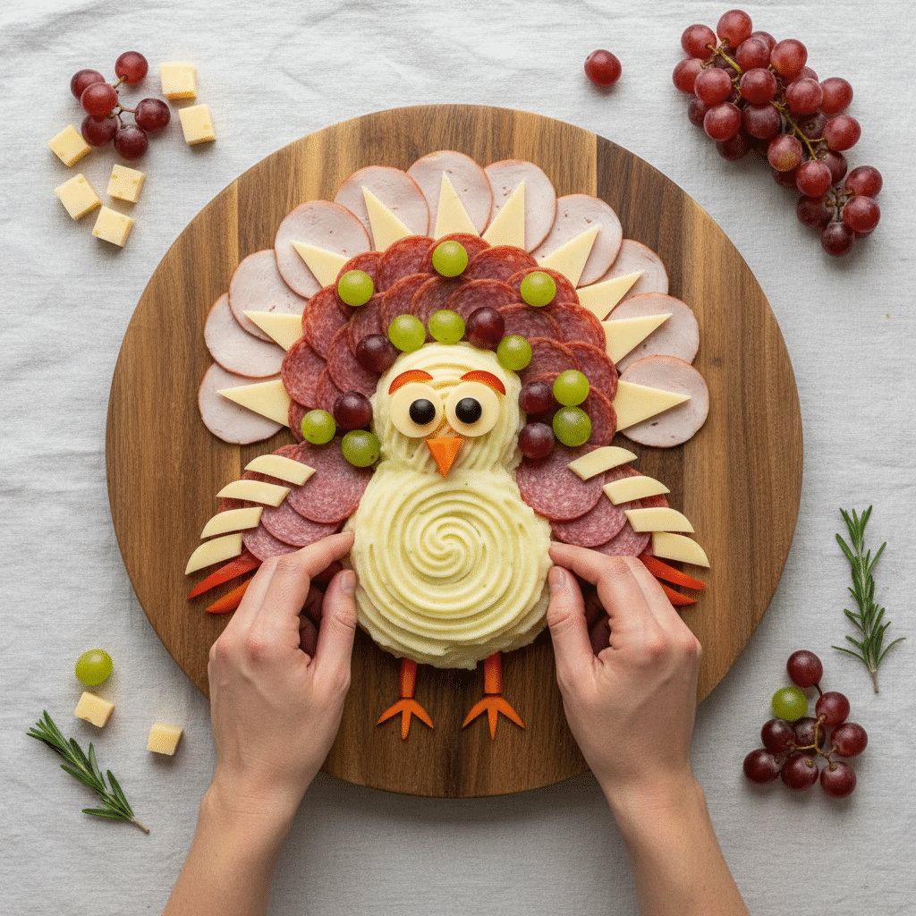 ingredients for turkey charcuterie board